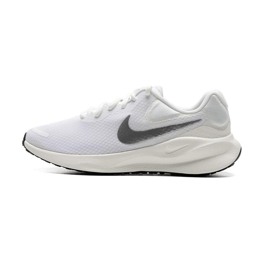 Nike REVOLUTION 7 White Metallic Silver Sneakers FB2208-101