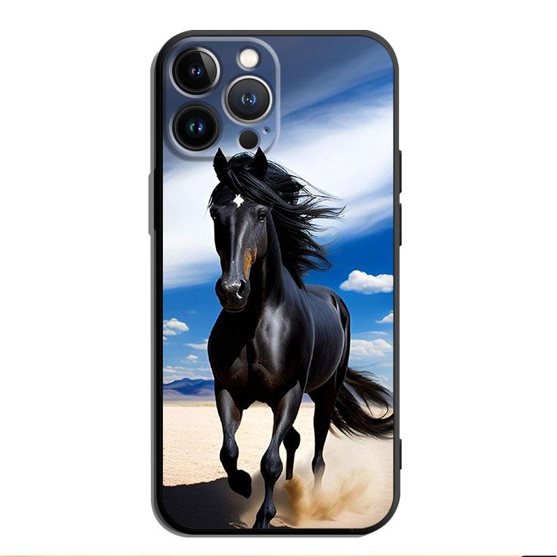 Pferd Handyhülle für iPhone Samsung Galaxy Redmi Xiaomi Oppo OnePlus Note SA 7 8 9 10 11 12 13 14 20 21 22 23 53 54 Pro Max Plus Ultra TPU Soft