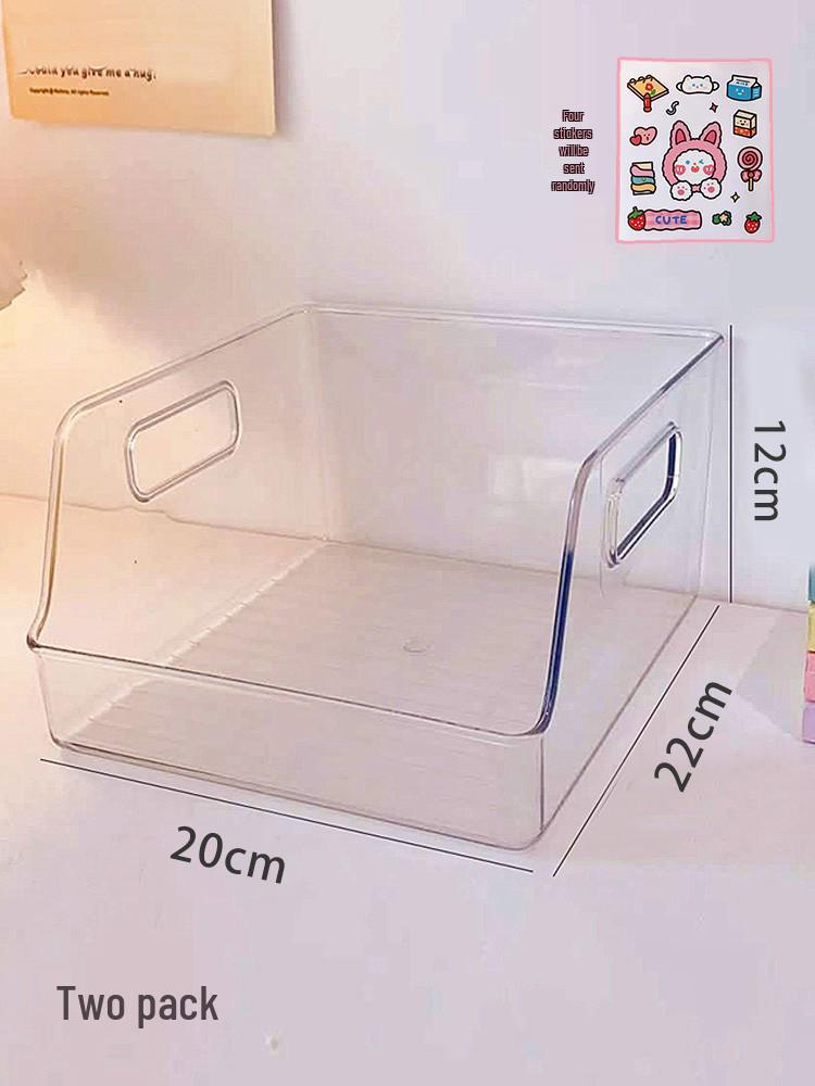 Acrylic Bookstand & Storage Box - Transparent Desktop Organizer with Large Capacity