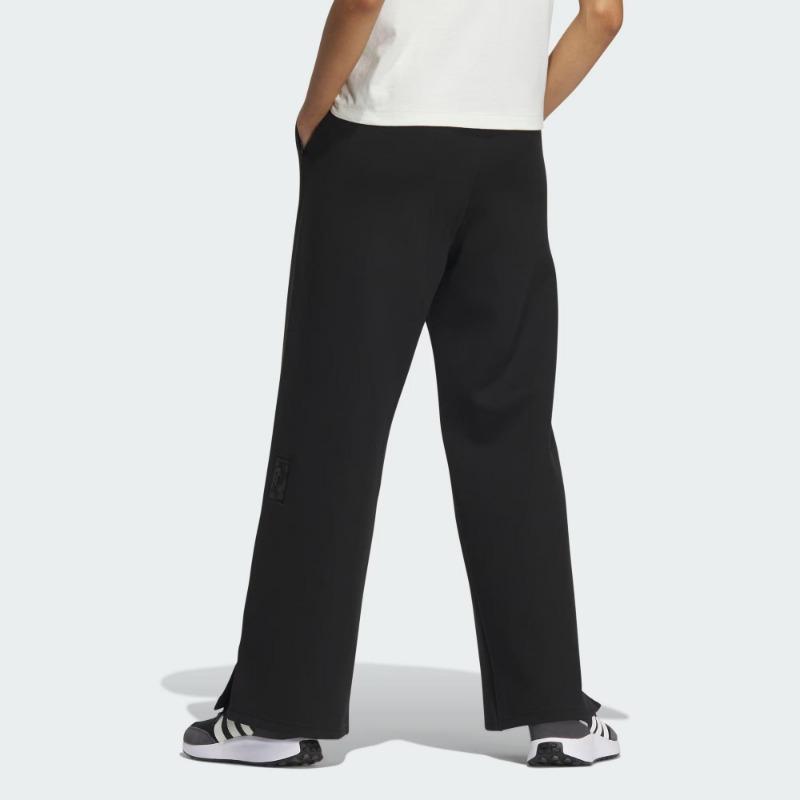 adidas Women's Black CNY Knit Wide-Leg Pants IM8876