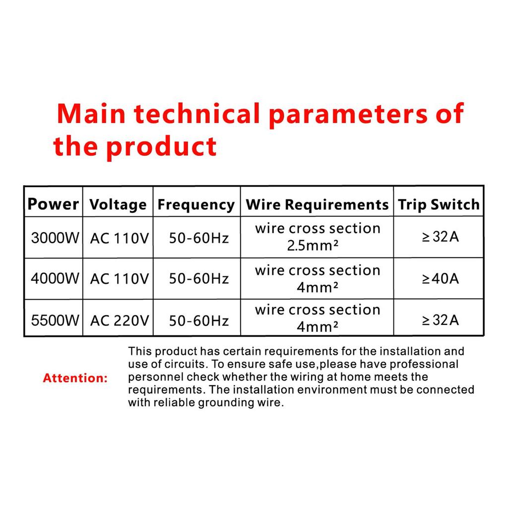 Mini Electric Instantaneous Water Heater 110V 3000 W Electric Water Heater with Digital Screen