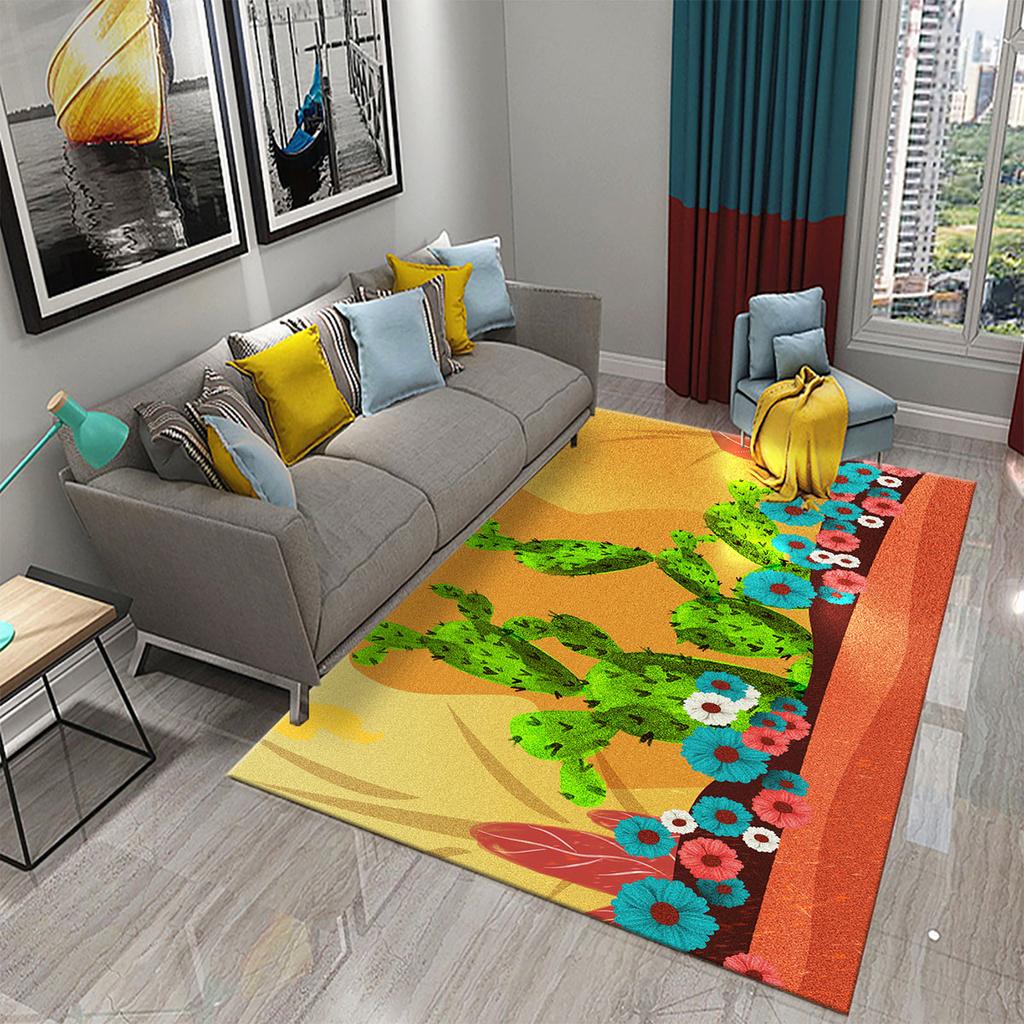 3D Cartoon Cactus Carpet for Kitchen Anti-slip Mat Gift Modern Living Room Balcony Bedroom Bathroom Carpet Door Hallway Area Mat