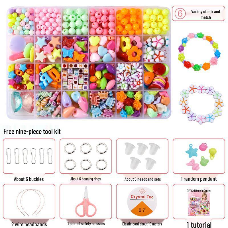 Kids' Handmade Bracelets DIY Gift Set for 8-Year-Old Girls - Beading Materials Included