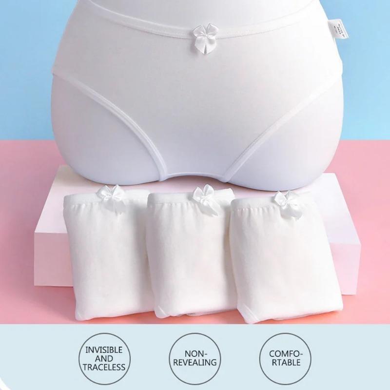 Girls Cotton Panties Soft Antibacterial Solid Underwears Children's Pure White Underpants Kids Breathable Briefs For Kids