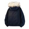% Down New National Standard White Duck Down Down Jacket for Men and Women In Winter Loose Parker Thickened Large Fur Collar Jacket for Men