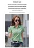 Women's 2025 Summer Short Sleeve Lapel Polo T-shirt - Plus Size, Loose & Slimming