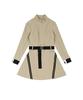 A Ben Field Belted Zip-Up Dress Beige