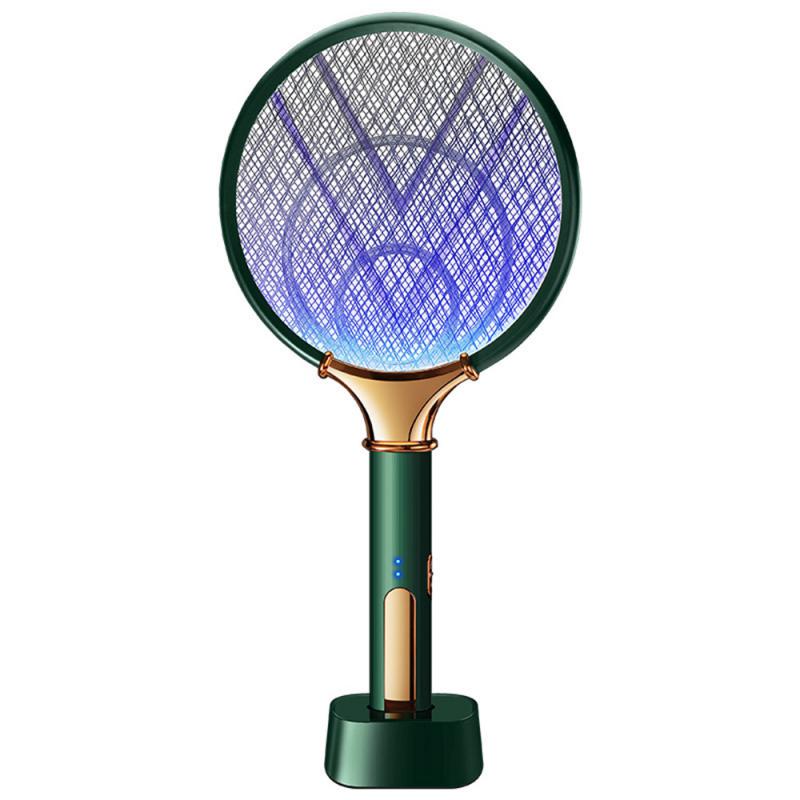 2-in-1 Electric Insect Racket Swatter Zapper 3000V USB Rechargeable Summer Mosquito Swatter Kill Fly Bug Zapper Mosquito Racket