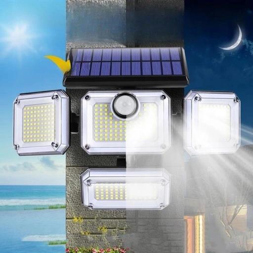 Garten Solar LED Leuchte mit Bewegungssensor und Dämmerungssensor Fernbedienung