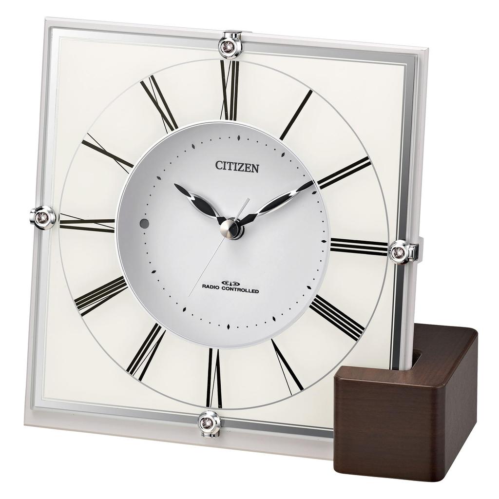 CITIZEN Table Clock Mariage 707 Plastic Frame Wooden Base (Citizen) Radio-controlled / 4RY707-003