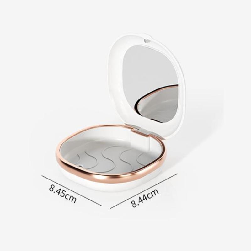 1 Pcs Braces Case With Mirror Dental Retainer Box Case Magnetic Aligner Mouth Guard Container For Teeth Travel False Denture Box