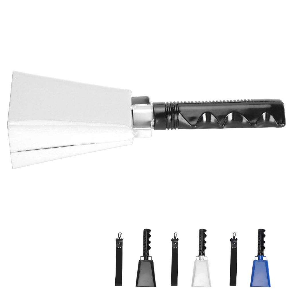 Cow Bell Noise Maker with Handle Loud Cheering Hand Bell Percussion Musical Instrument for Sporting 