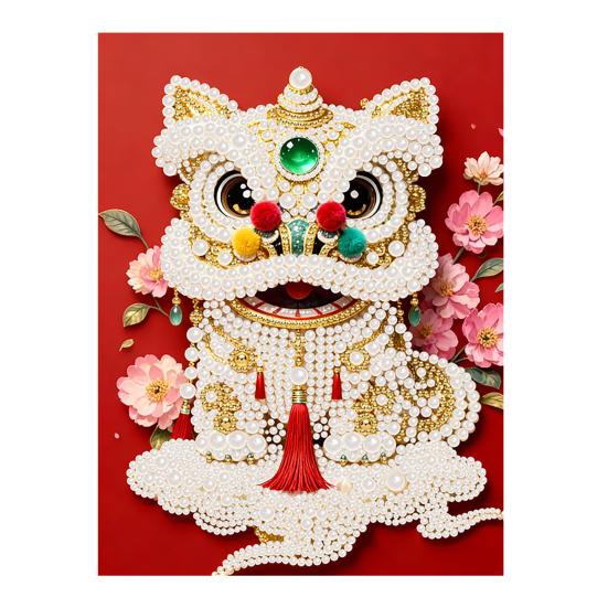 Kit de Pintura com Pérolas de Plástico para Adultos DIY Arte 3D com Pérolas Artesanato Pérolas de Plástico Tela Pré-Impressa Conjunto para Decoração de Casa Amantes de Artesanato