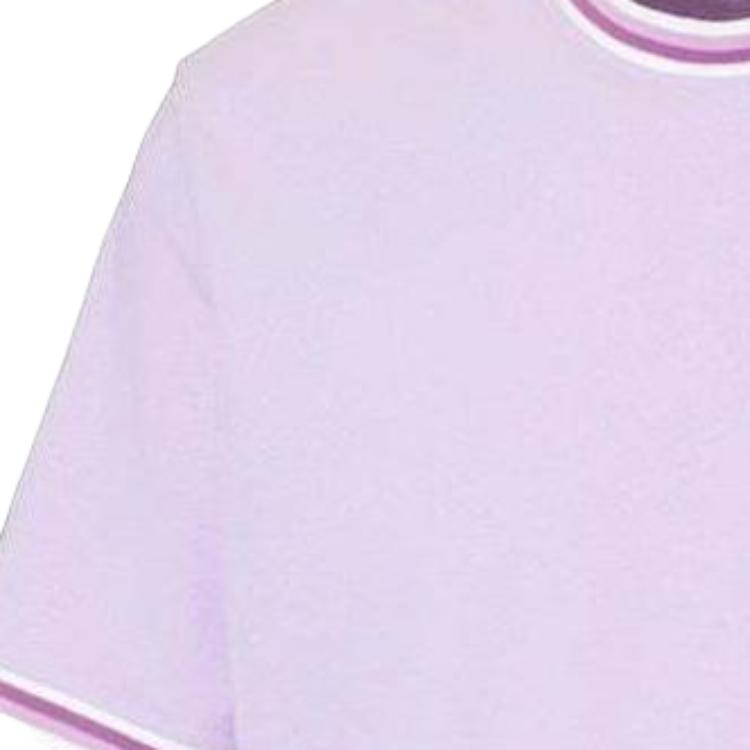 PUMA X Rib Collars Tee With Brand Logo Print Short Sleeve Round Neck Men Tops Violet 531143-16