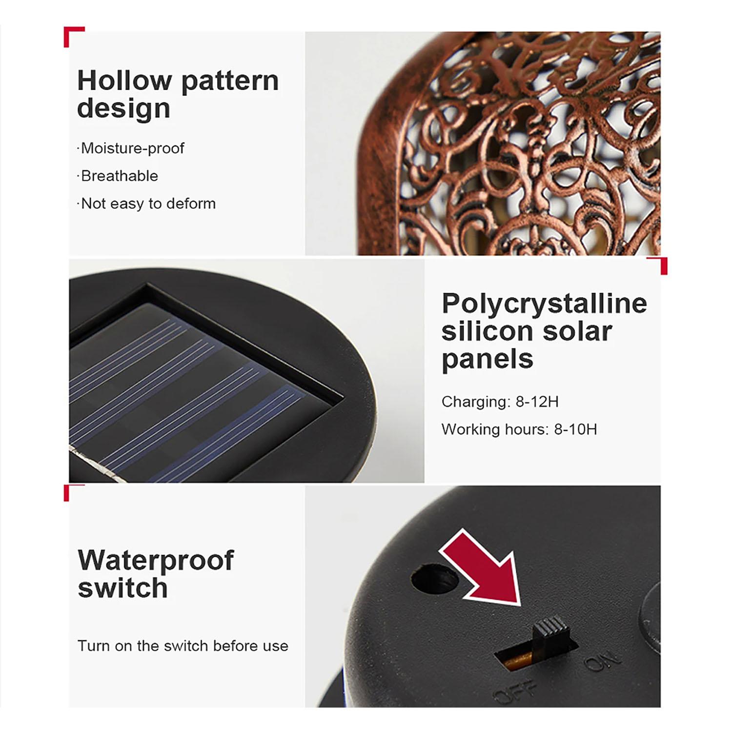 

Новый элегантный и стильный винтажный подвесной солнечный фонарь для украшения садовой дорожки, декоративный светодиодный солнечный светильник для домашнего сада теплый белый