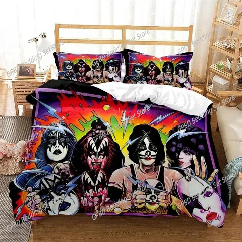 

Kis Rock Bplus Beding Set For Bedrom Soft Modern Bedspreads Comefortable Children Kids Soft Duvet Cover Comfortable Quilt Cover And Pilowcase 100*200cm Single