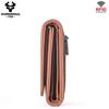 Humerpaul Ladies First Layer Cowhide Three-folding Wallet RFID Anti-theft Brush Portable Wallet Multi-card Slot Large-capacity Multi-compartment