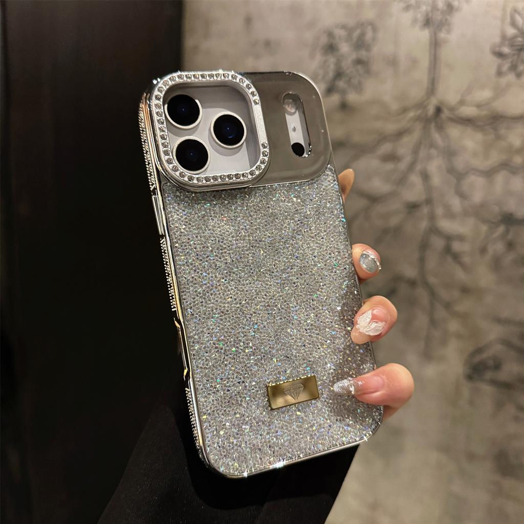 Luxury fashion Bling Glitter Phone Case For iPhone 17 Pro Max 16 15 Plus 14 13 12 11 Diamond Cover Protective Shell With bracket