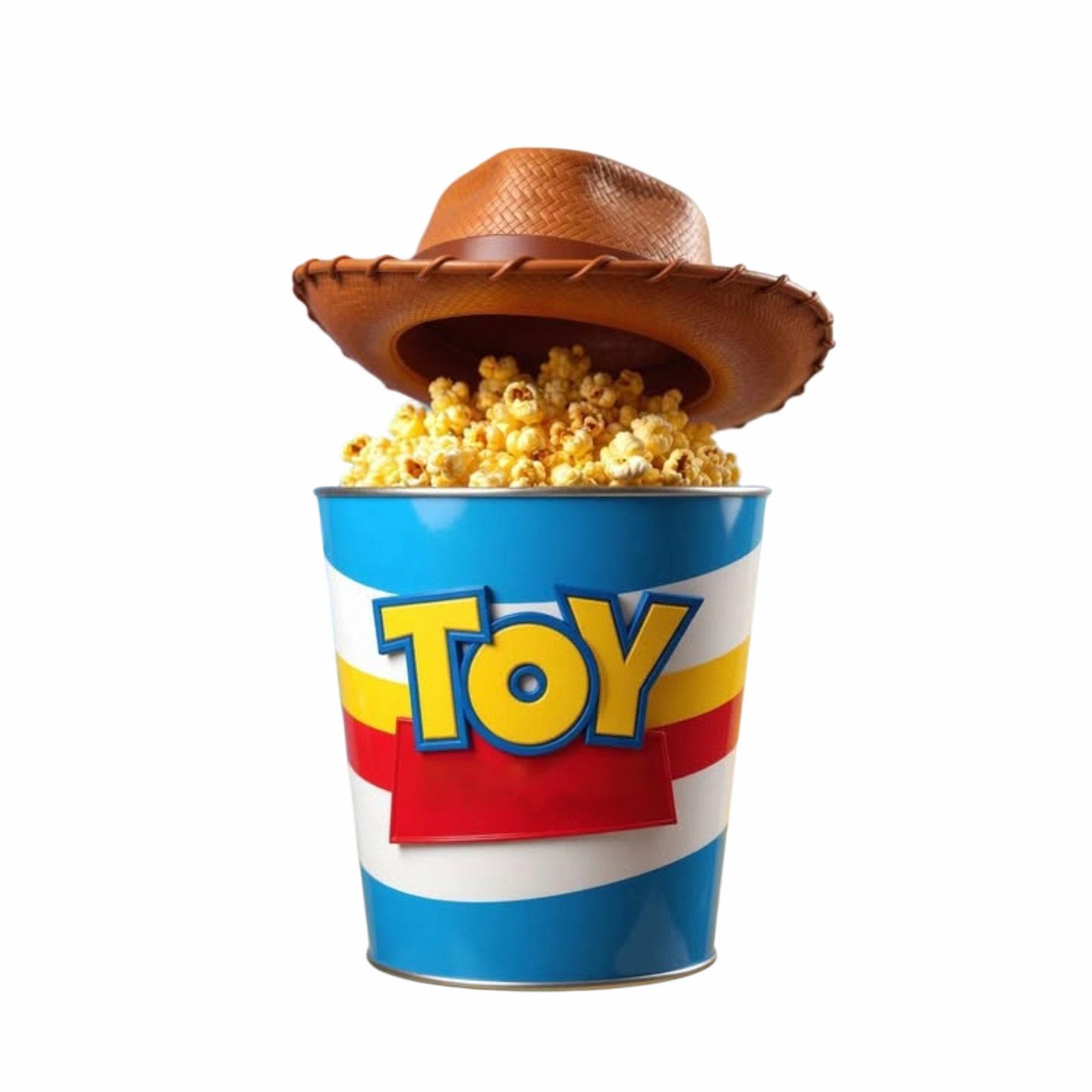 

Popcorn Bucket with Removable Hat Lid Toy Inspired Design Plastic Container Suitable for Snacks and Storage Use Durable Material One Size