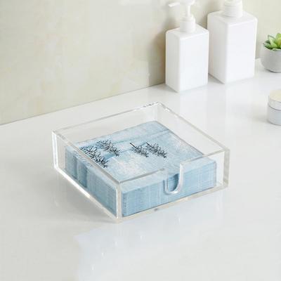 Akrylowy Serwetnik Stylowy Przezroczysty Akrylowy Serwetnik Wygodny Organizer Stołowy Serwetnik do Kuchni Jadalni Łazienki