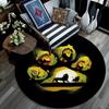 Lion pattern round rug,Carpet Rug for Living Room Bedroom Playroom ,Non-slip Floor Mat,Holiday Gifts and Birthday Gifts.