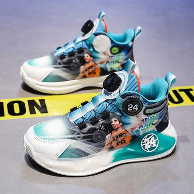 Kobe Basketballschuhe für Kinder Jungen Neue Herbst-Sportschuhe für die Grundschule Drehverschluss Große Laufschuhe für Kinder