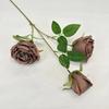 65cm 3 Heads Artificial Rose Flower Bouquet Realistic Silk Flowers Home Party Wedding Table Decor Autumn Floral Decoration