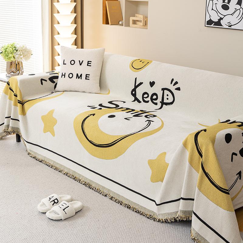 

Мультяшный милый Four Seasons Universal Ins Чехол для дивана Ткань Полное покрытие Полное покрытие Полотенце для дивана Чехол для подушки Одеяло Подушка 180*130cm