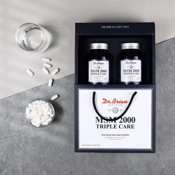 

[Подарочный набор] Доктор. Brian MSM 2000 Тройной уход 120 таблеток (2 месяца) Х 2 бутылки