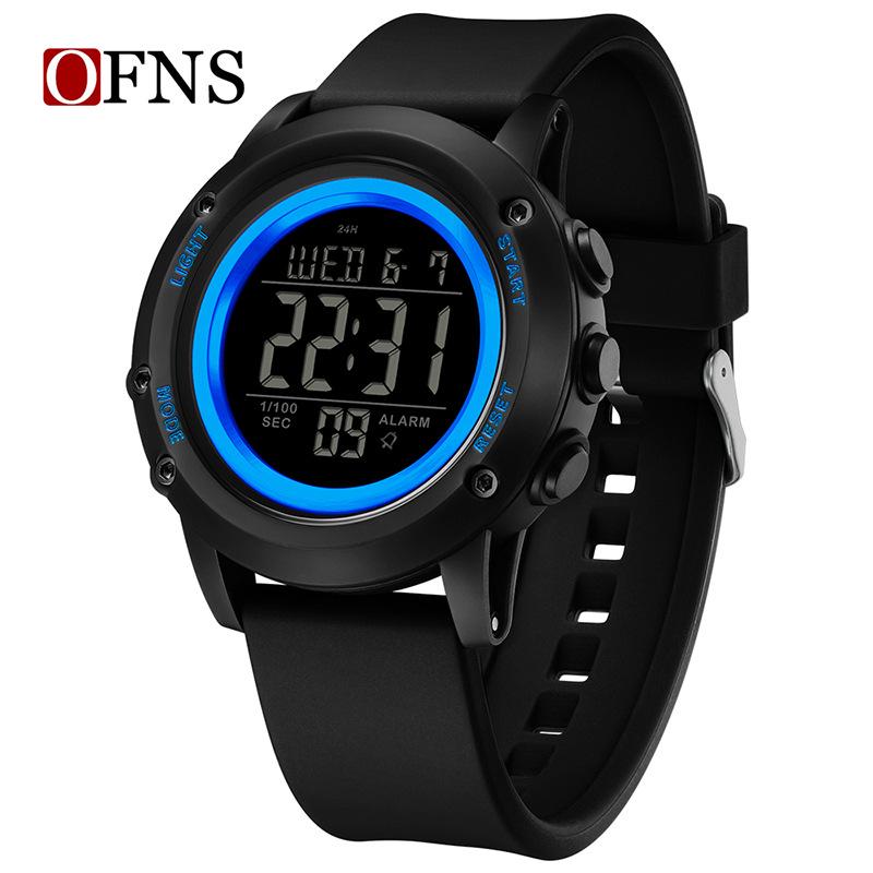 Sanda Wasserdichte Leuchtende Sport-Armbanduhr für Herren - Einfache Multifunktionale Elektronische Uhr