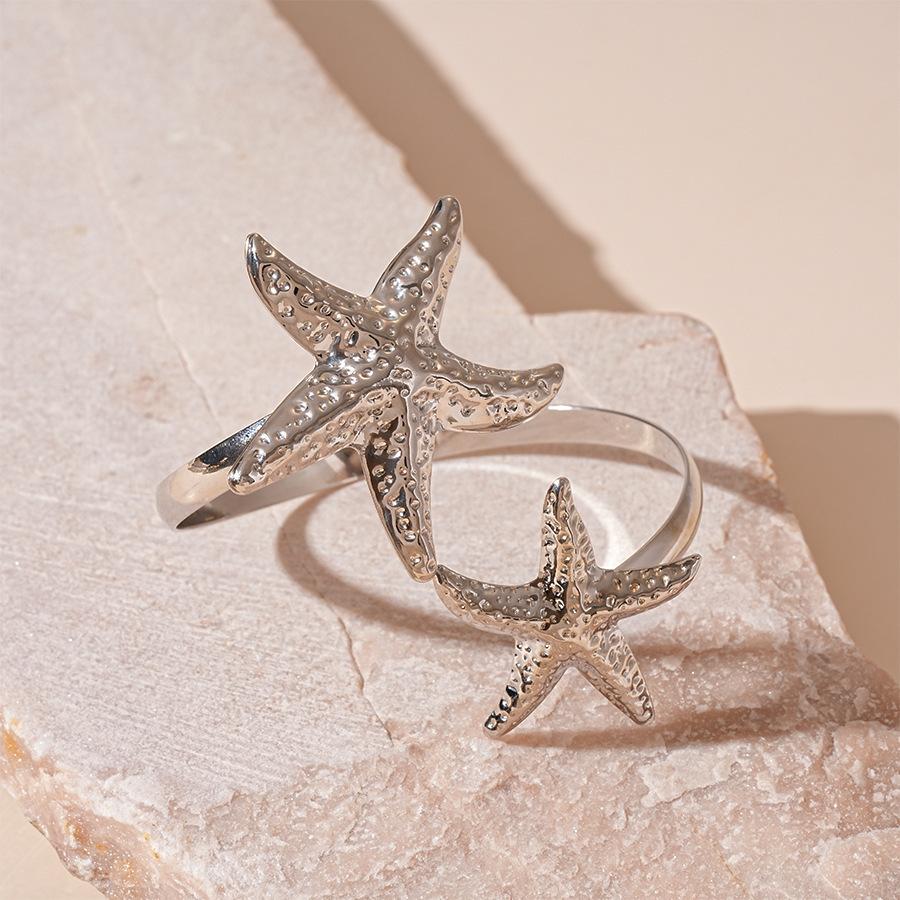 Seaside Vacation Wind Starfish Ocean Series Silver Needle Earrings Summer Personality Temperament Necklace Bracelet Earrings