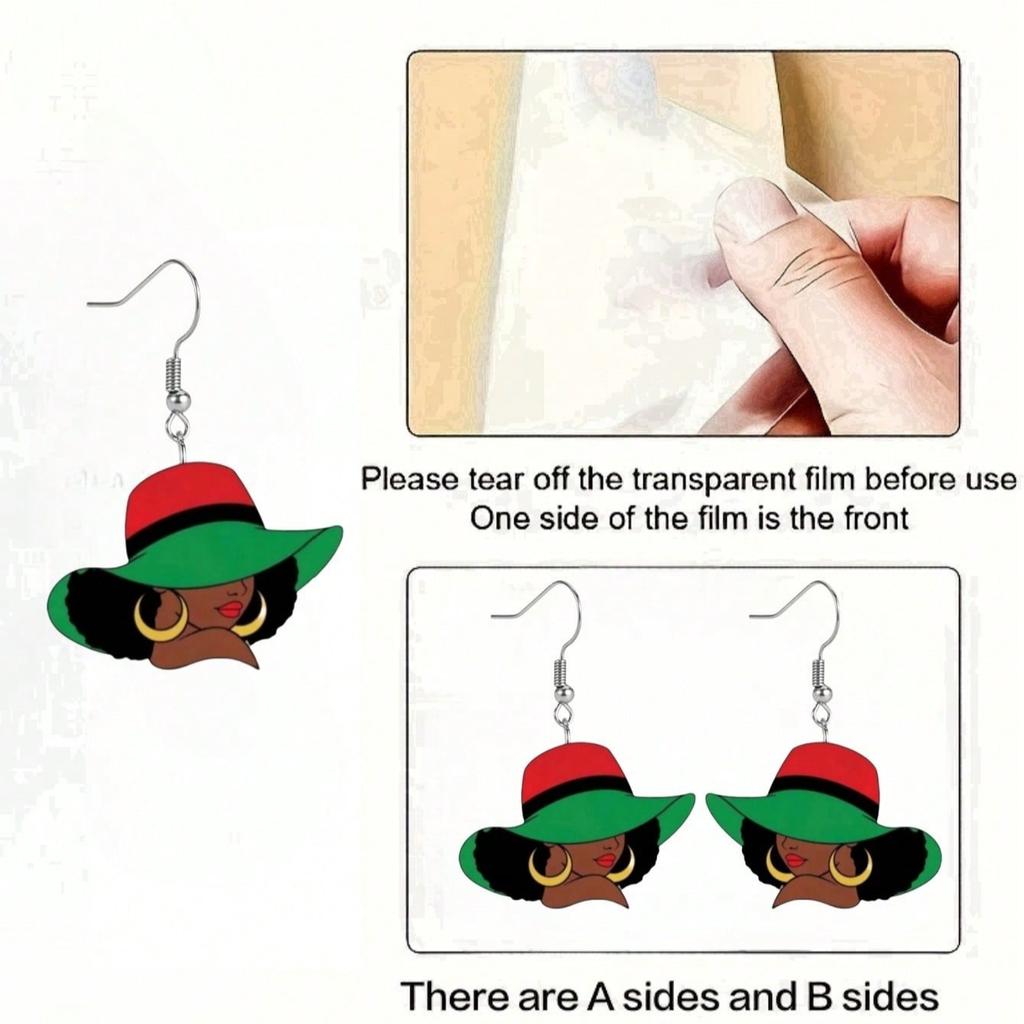 1 Pair of European and American Ballet Dancing Earrings Women's Creative Niche Earrings School Graduation Season Teacher Gift Jewelry