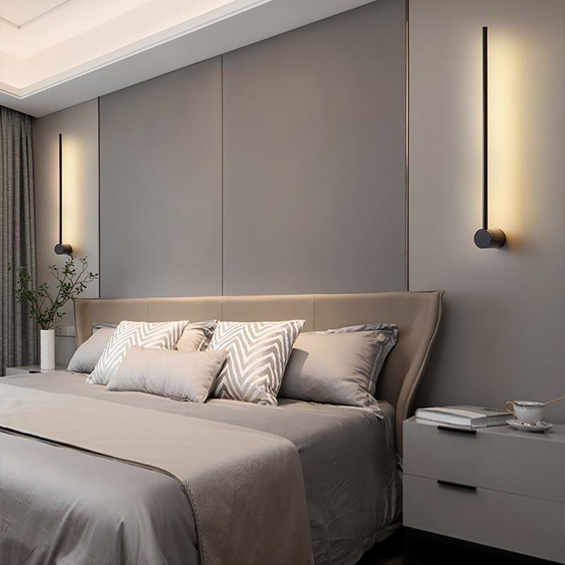 Modern Long Strip LED Wall Lamp Rotatable Living Room Bedroom Simple Linear Light Sofa Background Decor Sconce Lighting Fixture