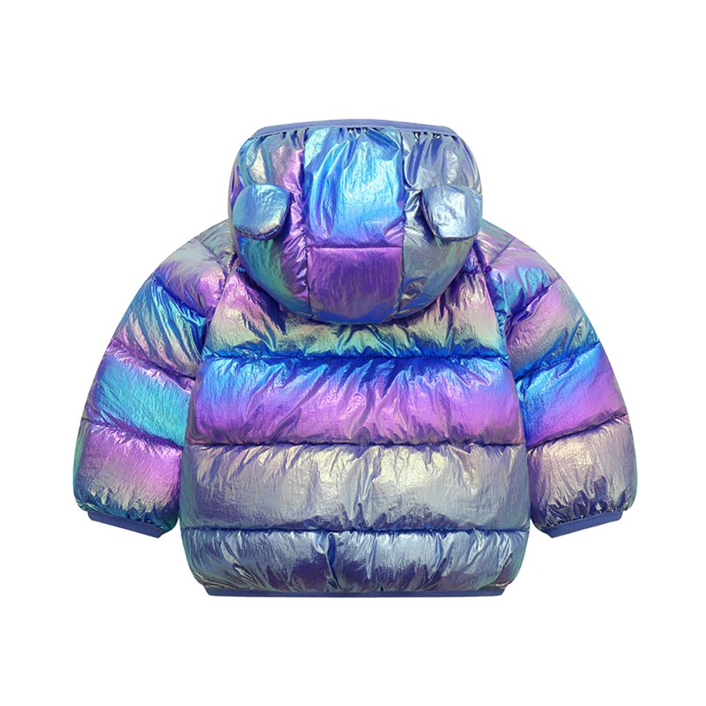 Fargerik bomullsjakke for barn - Søt lomme kort jakke