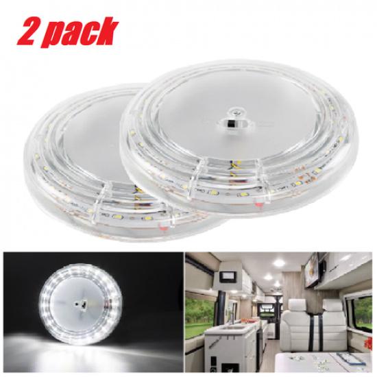12V LED RV Ceiling Dome Light RV Interior Lighting ROUND Trailer Camper 2PCS