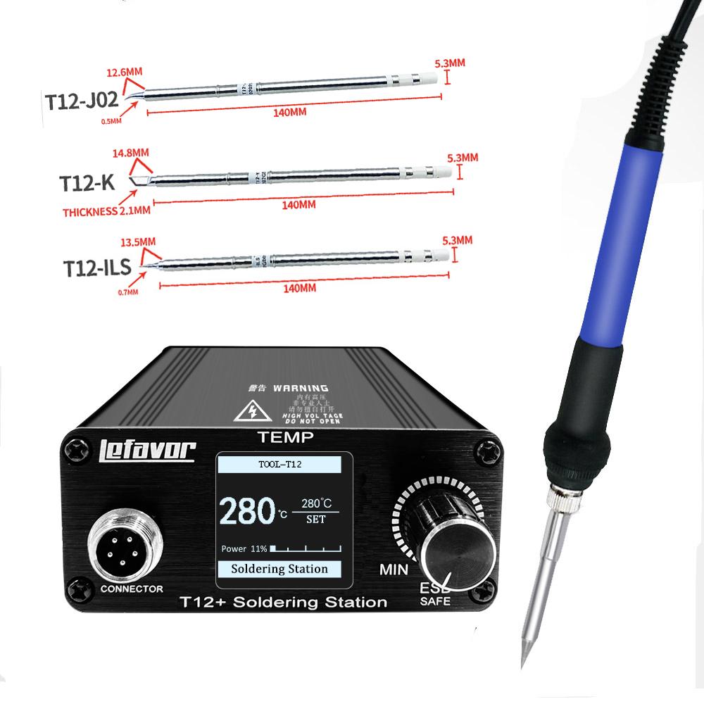 T12 75W Digital Soldering Iron StationTips Welding Rework Station  temperature adjustable control  microcontroller