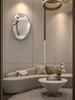 Creative Imitation Stainless Steel Goose Egg Stone Wall Decoration Modern Hotel Hanging Water Droplet Wall Decoration Artwork