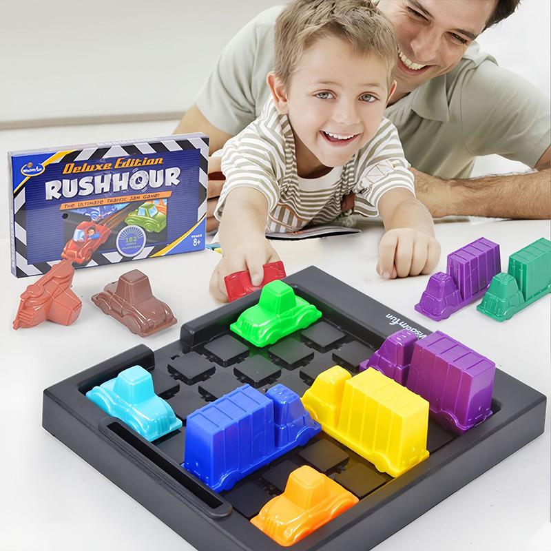 Puzzle Traffic Rush Hour Game Children'S Logical Thinking Car Educational Toys Parent-Child Parking Lot Toys Desktop Game