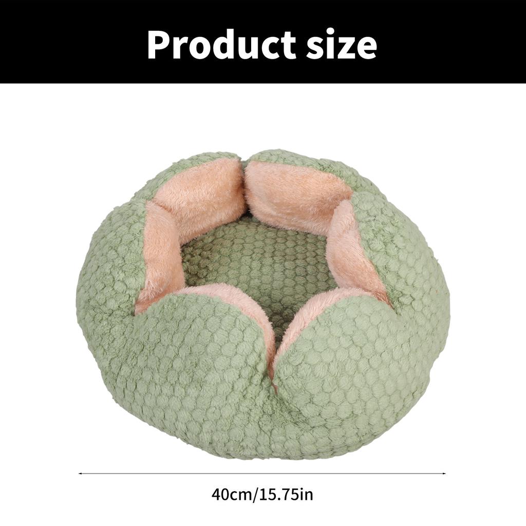 Dog Bed Stylish Flower Nest for Small Puppy Kitten Round Basket Pet Bed Detachable Cushion for Household