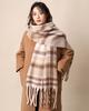 New black striped scarf women's winter Korean gray men's thickened warm atmosphere couple scarf men's