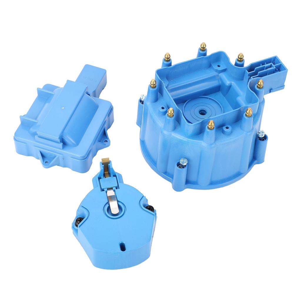 HEI Distributor Cap and Rotor Heavy Duty Large Distributor Cap Set for SBC 283 305 307 327 350 400 K549 Blue