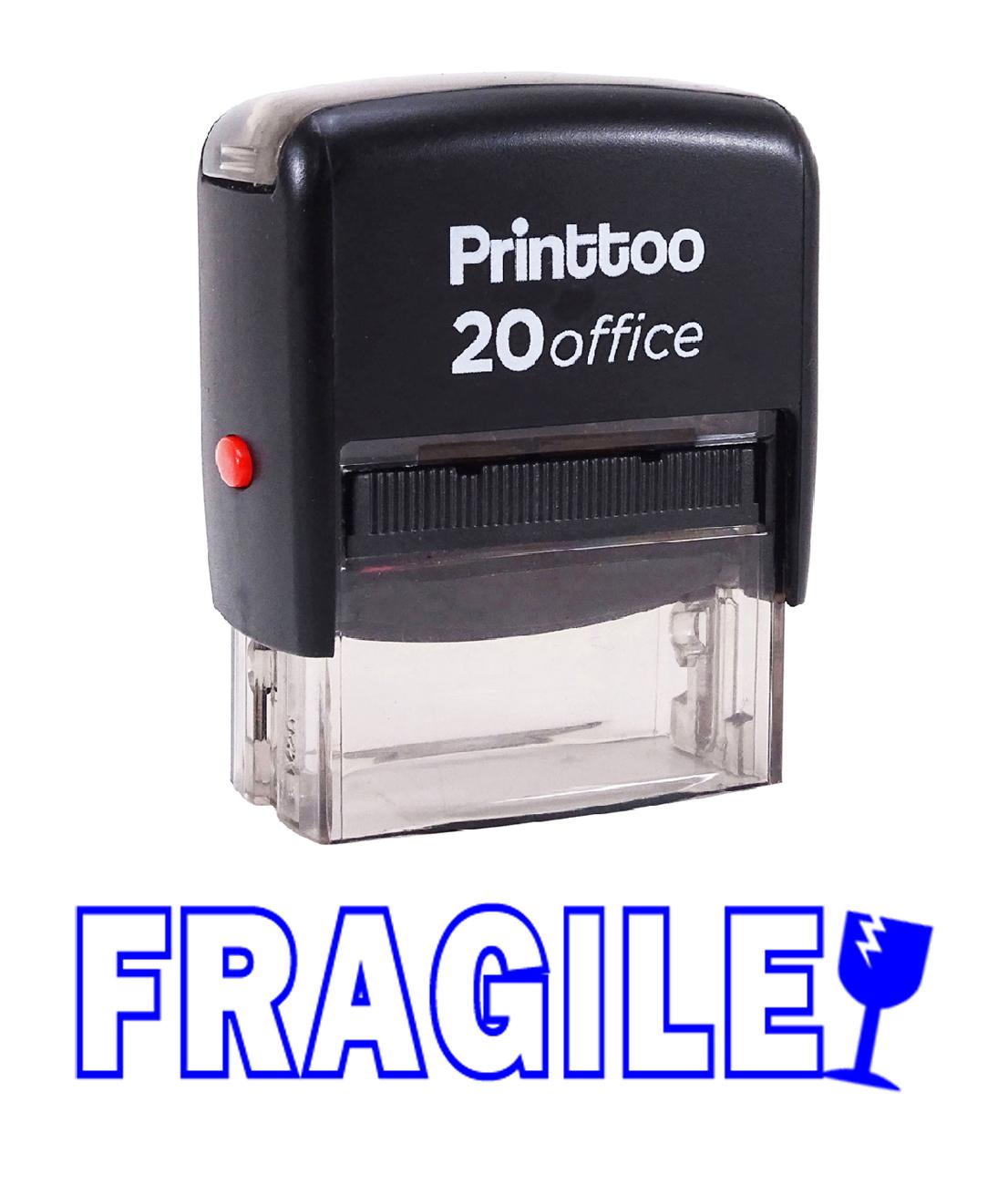 

Printtoo Office Stationary FRAGILE Self Inking Rubber Stamp Custom 14 mm x 38 mm (Approx) синій