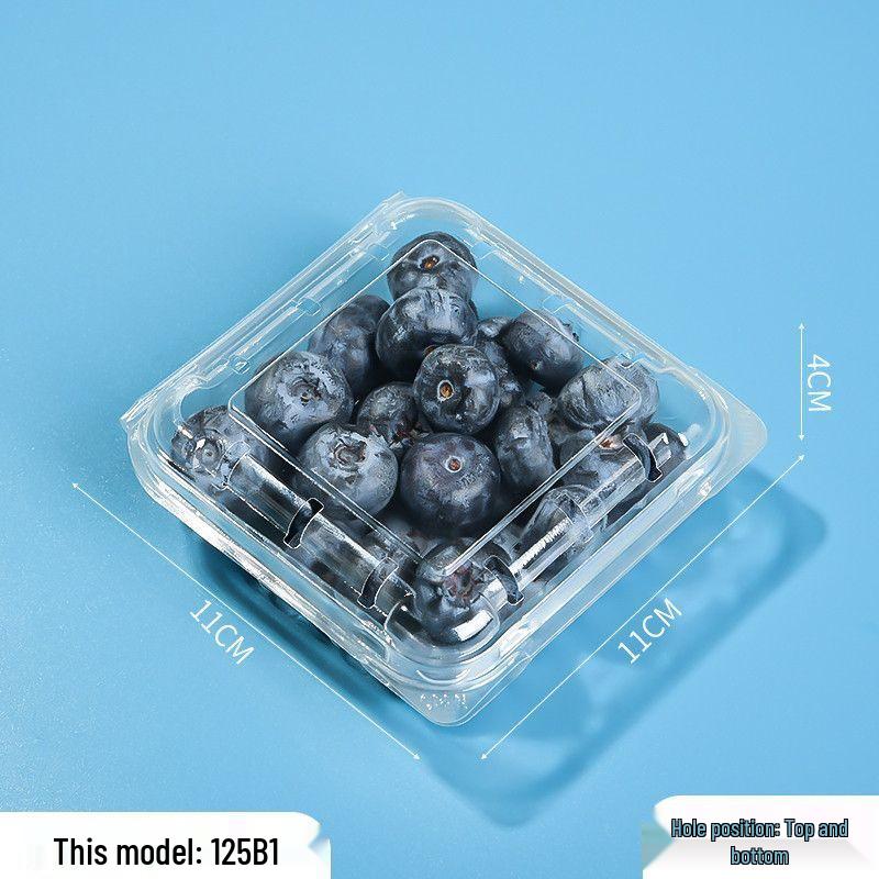 Clear Plastic Disposable Fruit Box with Lid for Strawberries