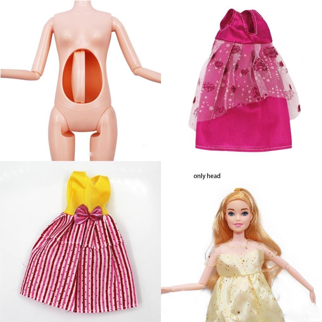 11-inch 30cm 6-part Jointed Big-bellied Pregnant Naked Doll With Detachable Belly