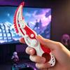 Coltello a Pinza Pieghevole a Gravità, Karambit Giocattolo Fidget, Giocattolo Decompressione Plastico EDC per Sollievo dallo Stress, Oggetto di Scena Cosplay