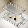 2 Layer Bathroom Countertop Organizer Multifunctional Rack ,Durable Desktop Cosmetic Storage Shelf