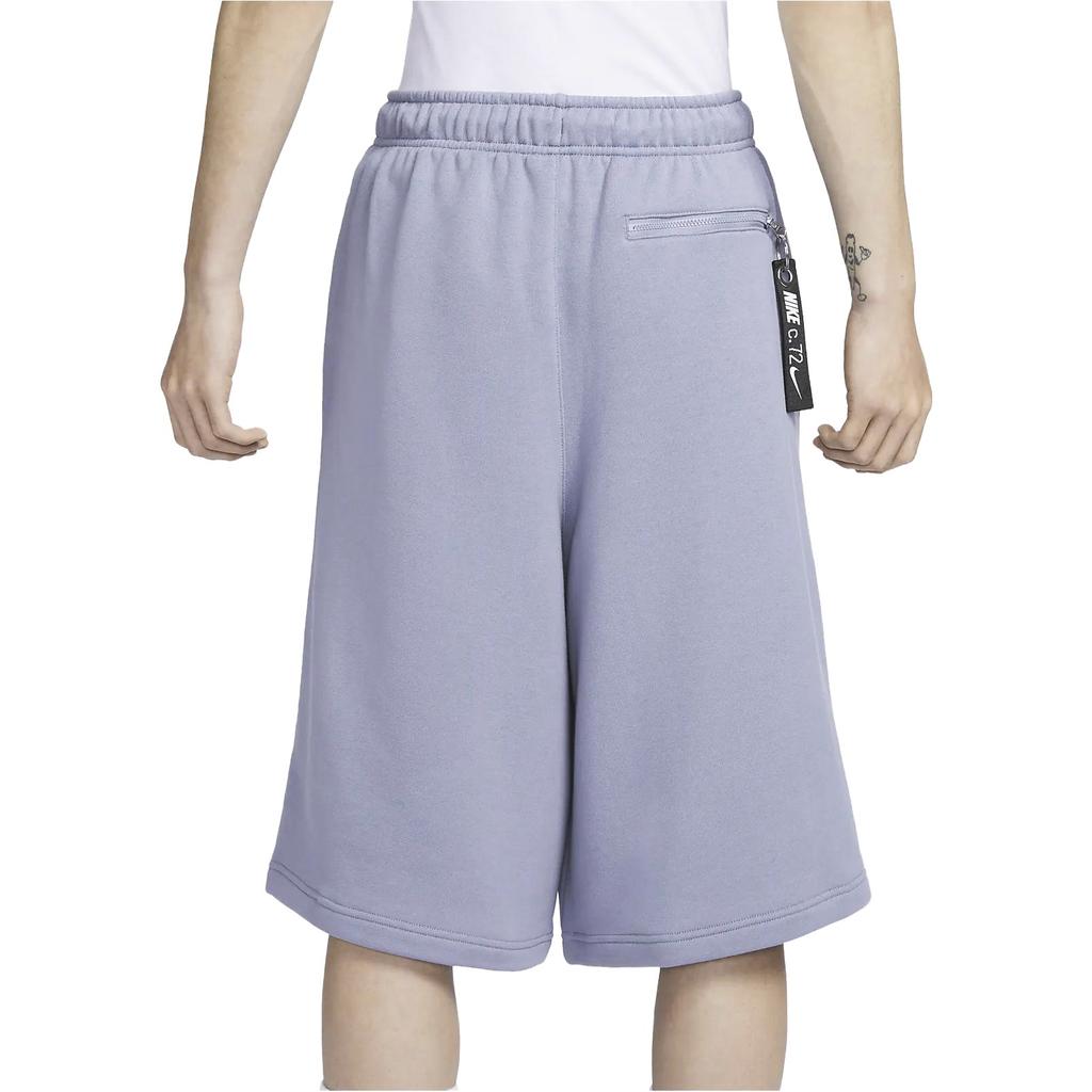Nike Solid Drawstring Over-the-Knee Shorts Men Bottoms Grey FB2816-493
