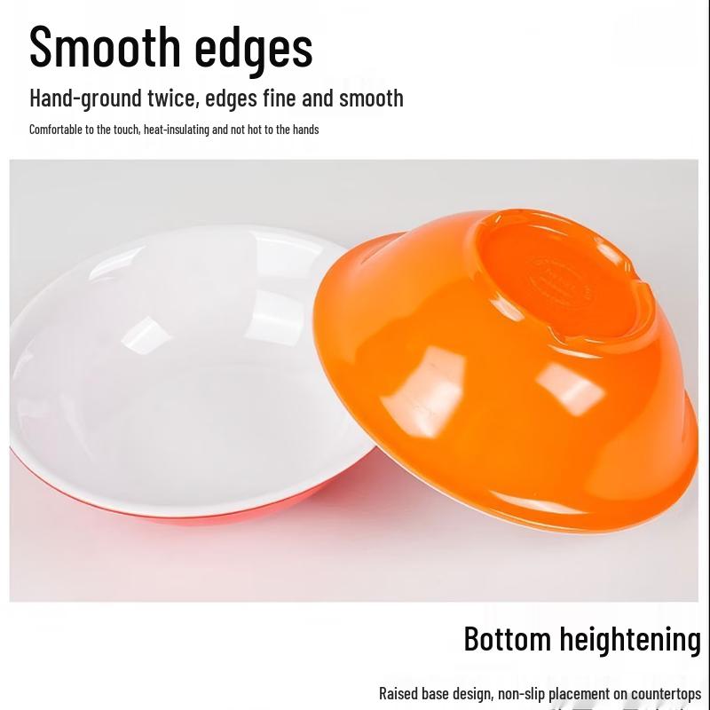 Diruien Melamine Commercial-Grade Soup and Rice Bowls