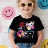 New Girls T Shirt Kpop Demon Hunters Children's T Shirt Birthday Short Sleeve Saja Kids Tee Top Girls Boys Family Clothing