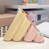 Compact Creative Desktop Slanting Organizer Cartoon Simple Slanted Pen Holder Solid Color Sturdy Pencil Case School Use